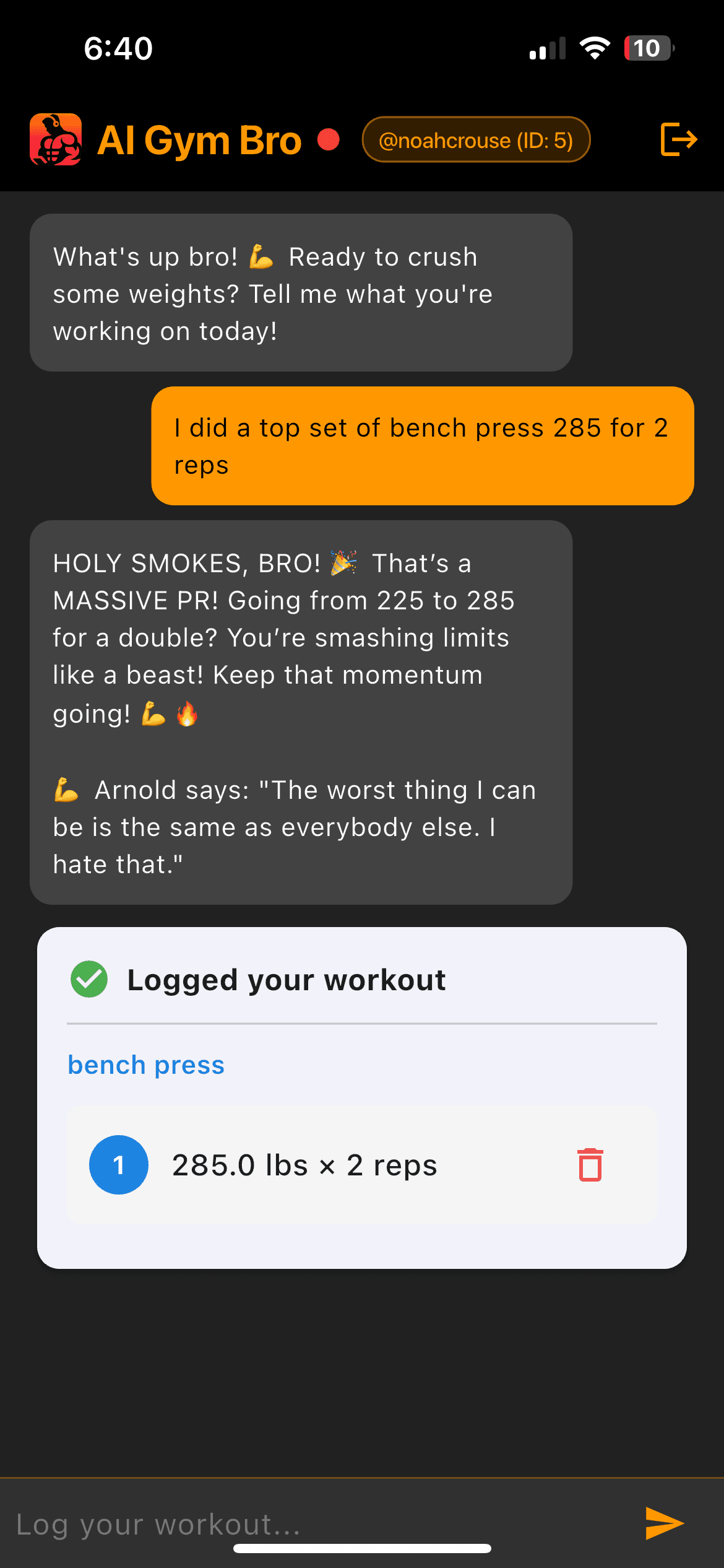 AI Gym Bro
